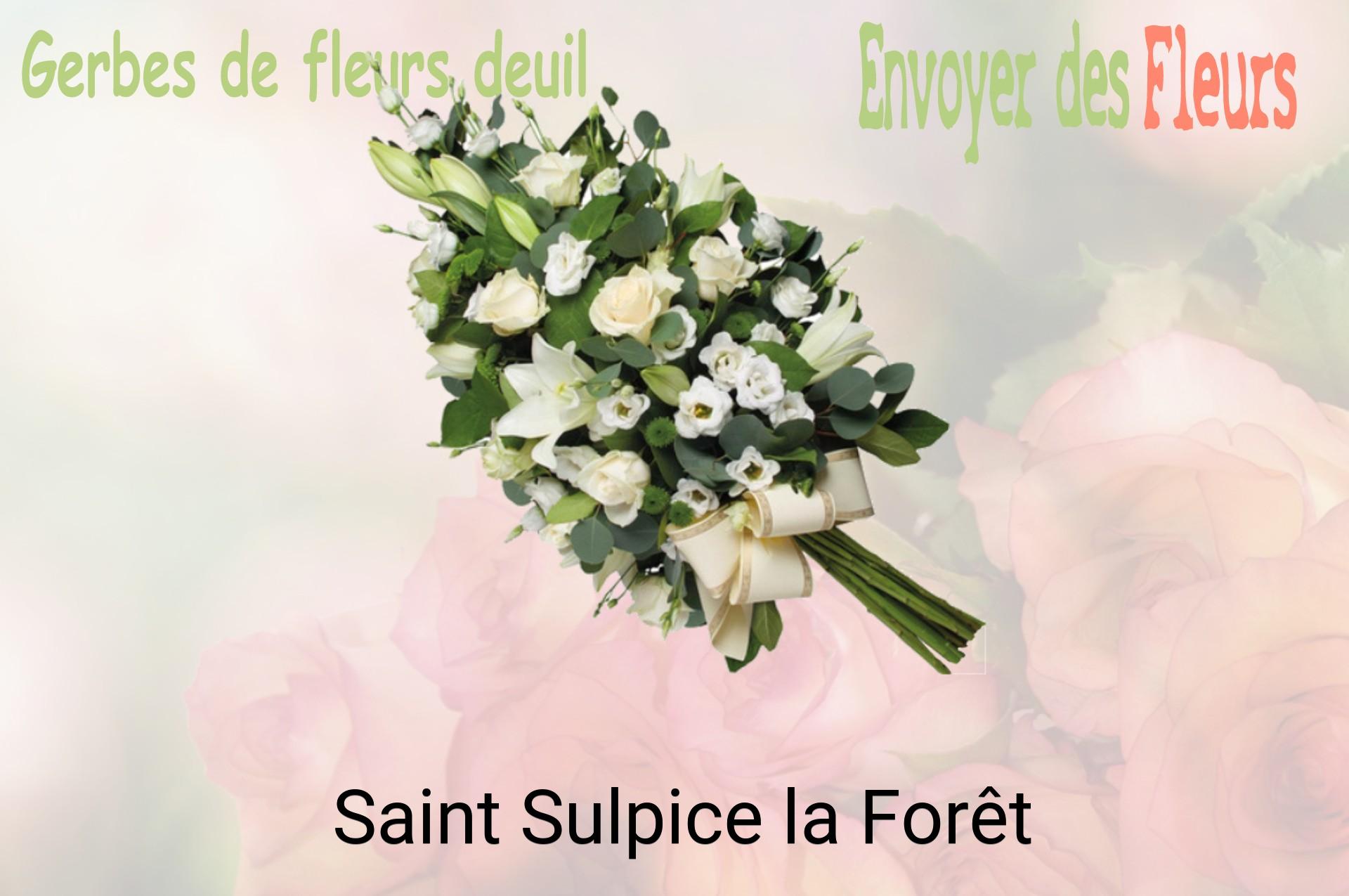 Gerbe de fleurs de deuil livrée à Saint-Sulpice-la-Forêt
